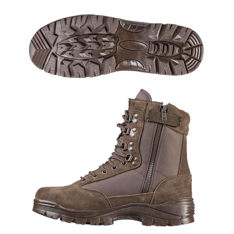Тактичні черевики Mil-Tec Side zip boots 12822109 39 Коричневий (1826491039)