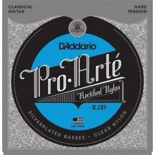Струни для класичної гітари D'Addario EJ31 Rectified Trebles Hard Tension