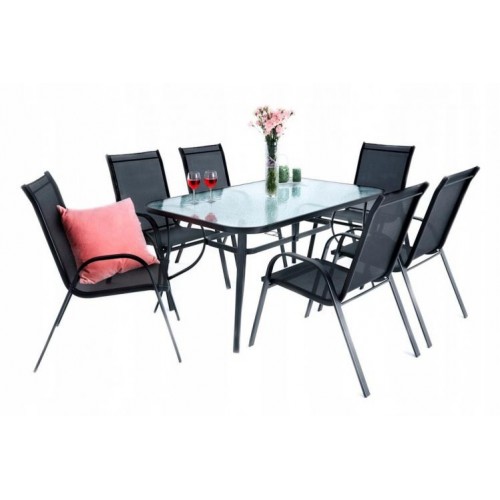 Стол садовый Kontrast MAJORKA Black 120*70*70 см. Стол садовый Kontrast MAJORKA Black 120*70*70 см.