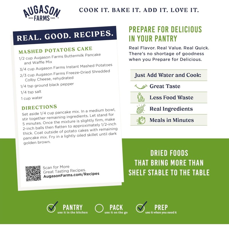 Картопляне пюре з великим терміном придатності 10 років Augason Farms, 30 порцій