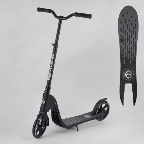 Самокат двоколісний Best Scooter з PU колесами, широким велосипедним кермом, новим затискачем керма Black (98440) Самокат двоколісний Best Scooter з PU колесами, широким велосипедним кермом, новим затискачем керма Black (98440)