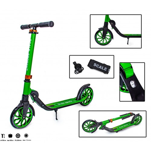 Двоколісний самокат Scale Sports Wild Green (складна конструкція) 1592133102 Двоколісний самокат Scale Sports Wild Green (складна конструкція) 1592133102