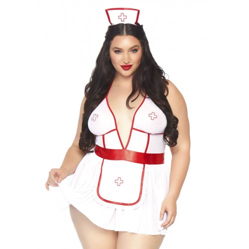 Костюм медсестри Leg Avenue Nightshift Nurse XL/XXL, сукня, трусики, шапочка в інтернет супермаркеті PbayMarket!