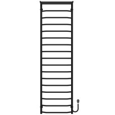 Рушникосушарка електрична Трапеція з полицею П17 500х1800 Deffi Чорний EF16 (C.TP.180.50.17.E.B.R.5)