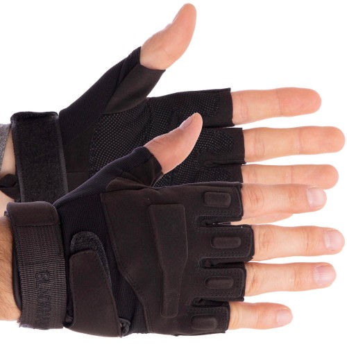 Тактичні рукавички з відкритими пальцями BLACKHAWK BC-4380 (р-р L) Чорний (PT0162) в інтернет супермаркеті PbayMarket!