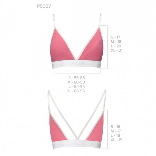 Спортивний топ з подвійними бретелями Passion PS007 TOP pink, size L в інтернет супермаркеті PbayMarket!