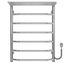 Рушникосушарка електрична Трапеція з полицею П7 500х700 Deffi Хром EF16 (C.TP.60.50.5.E.C.R.5)