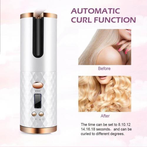 Бездротова плойка для завивки волосся UKC Hair Curler 5200мАч Білий Бездротова плойка для завивки волосся UKC Hair Curler 5200мАч Білий
