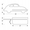 Настінний світильник Candellux Car 43x15 см Коричневий (21-85061)