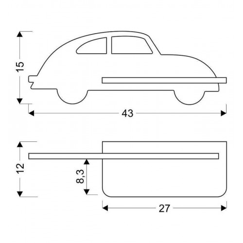 Настінний світильник Candellux Car 43x15 см Коричневий (21-85061)