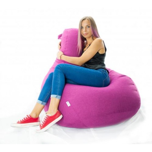 Безкаркасне крісло мішок груша Coolki Рогожка XXXL 140x100 малиновий Безкаркасне крісло мішок груша Coolki Рогожка XXXL 140x100 малиновий