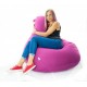 Безкаркасне крісло мішок груша Coolki Рогожка XXXL 140x100 малиновий