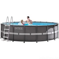 Каркасний басейн Intex 26330-1,549 х 132 см (драбина, тент, підстилка)