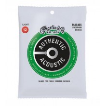 Струни для акустичної гітари 6 шт Martin MA540 Marquis Silked Phosphor Bronze Acoustic Guitar Strings Light 12/54