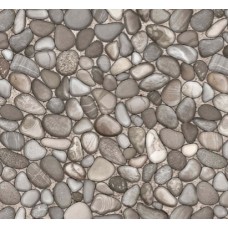 Шпалери на паперовій основі вологостійкі Шарм 158-10 Стоун сіро-коричневі (0,53х10м.)