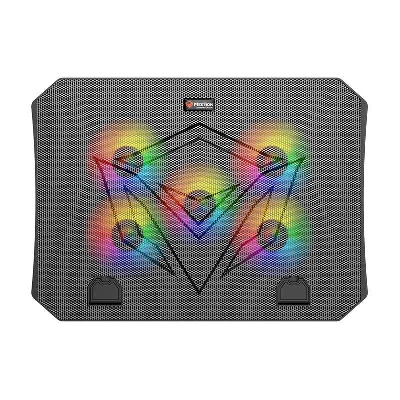 Підставка кулер для ноутбука MeeTion CoolingPad CP3030 з RGB підсвіткою Black