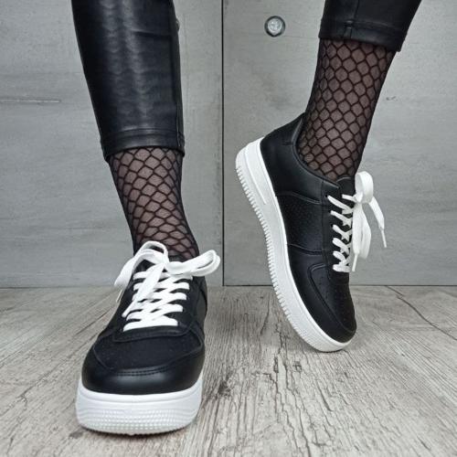 Кеди Fashion 128-105 BLACK-WHITE 37 Чорний (128-105BKWT)