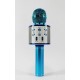 Бездротовий Bluetooth мікрофон для караоке Wster ws-858 зі зміною голосу портативний USB-мікрофон Синій