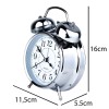 Годинник настільний Clock з будильником Моен Класік Тихий хід 16х11,5х5,5 см Сталевий (16284) в інтернет супермаркеті PbayMarket!