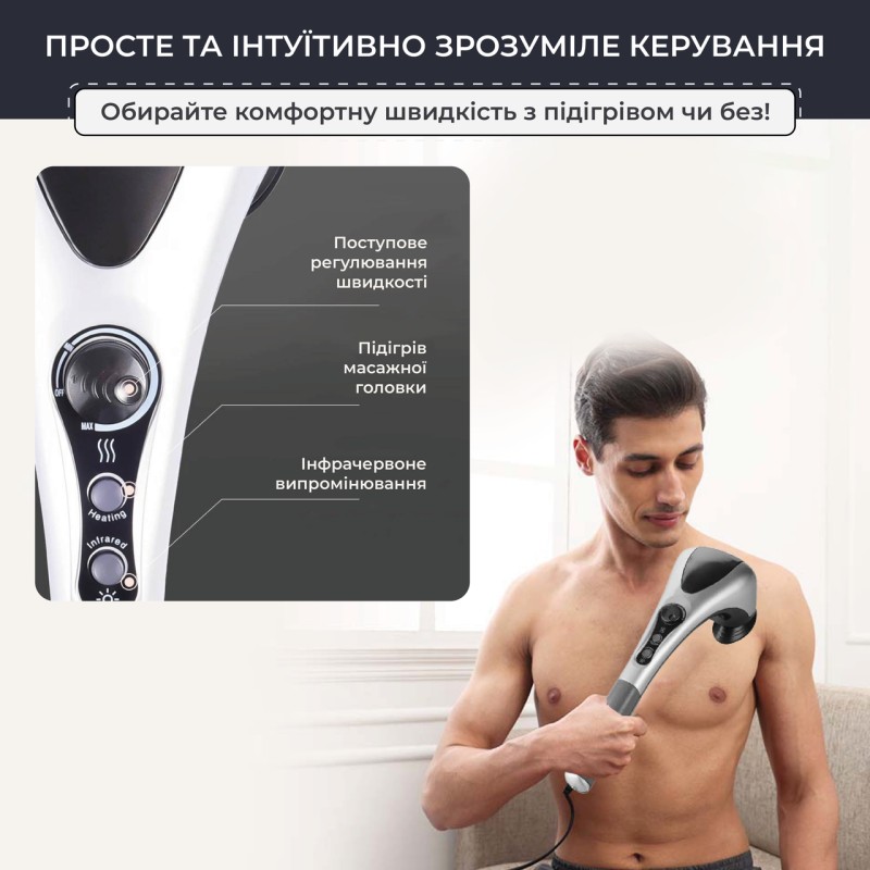 Ручний антицелюлітний масажер No Brand з 2 насадками