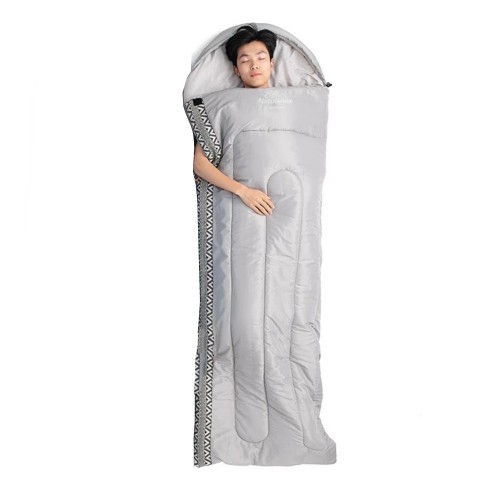 Спальний мішок з капюшоном Naturehike L250 NH21MSD07 правий 190x75 см Сірий (2237074931)