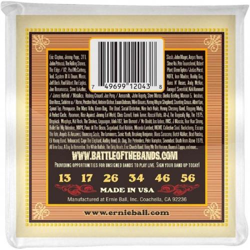 Струни для акустичної гітари Ernie Ball 2043 Earthwood 80/20 Bronze Silk and Steel Reguilar Acoustic Guitar Strings 13/56 Струни для акустичної гітари Ernie Ball 2043 Earthwood 80/20 Bronze Silk and Steel Reguilar Acoustic Guitar Strings 13/56