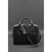 Шкіряна сумка для ноутбука та документів чорна Crazy Horse BlankNote