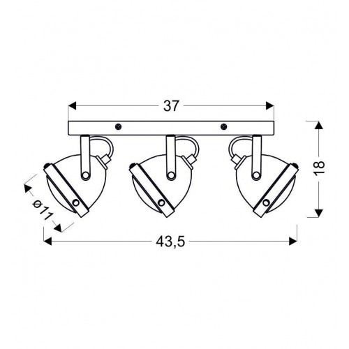 Спот Candellux Frodo 43.5x18 см Коричневий (93-71088) Спот Candellux Frodo 43.5x18 см Коричневий (93-71088)