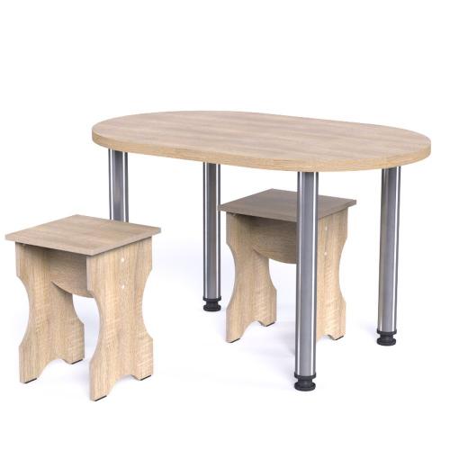 Стіл кухонний Тиса Мебель Сонома 750x700x1100 мм Стіл кухонний Тиса Мебель Сонома 750x700x1100 мм