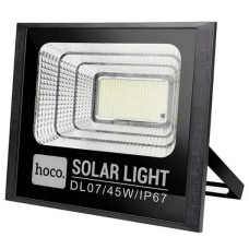 Прожектор із сонячною батареєю та пультом Hoco DL07 Plus чорний