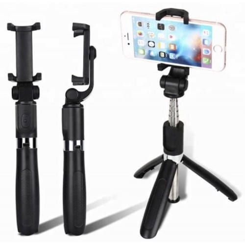 Трипод - тринога Selfie Stick Apexel L01 bluetooth Чорний (300466)