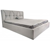 Ліжко двоспальне BNB Galant Premium 160 х 190 см Allure З додатковою металевою цільнозварною рамою Сірий