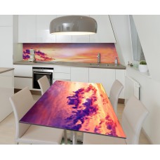 Наклейка 3Д вінілова на стіл Zatarga «Палаючий захід сонця» 650х1200 мм (Z184443/1st)