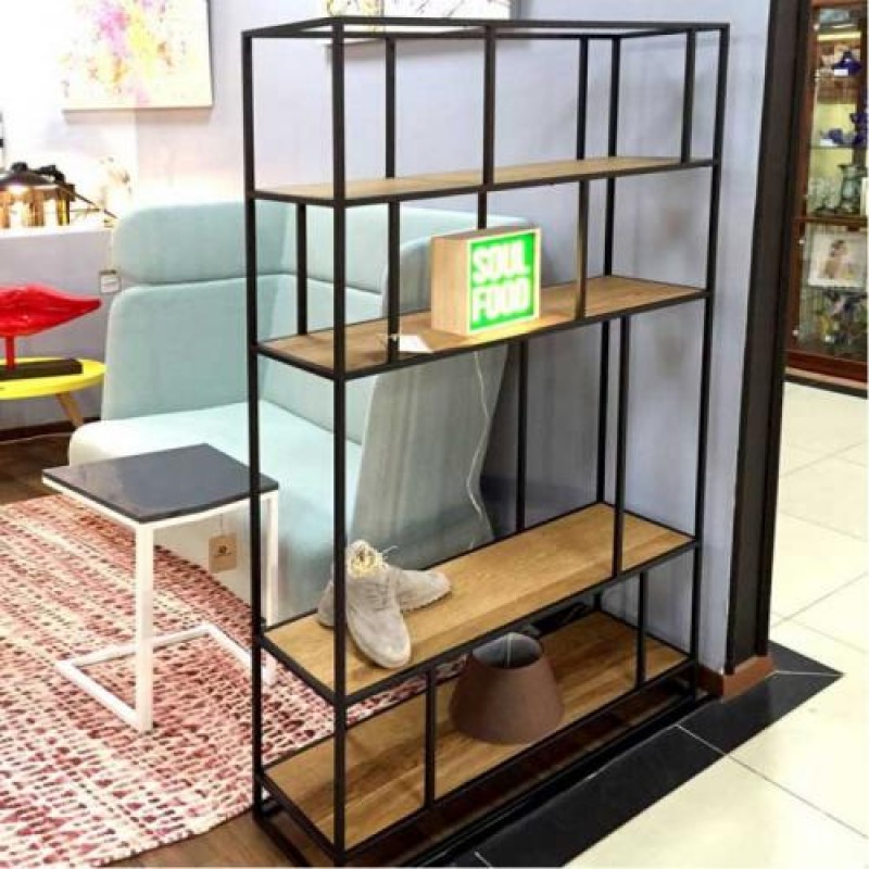 Стелаж для зберігання в стилі Loft Чорний NS-1663 1830x1000x320 мм