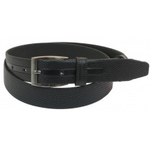 Шкіряний ремінь Skipper 110-130 x 3.3 см Чорний (1026-33)