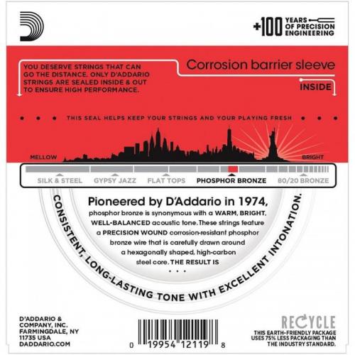 Струни для акустичної гітари D'Addario EJ39 Phosphor Bronze Medium Acoustic Guitar 12-Strings 12/52 Струни для акустичної гітари D'Addario EJ39 Phosphor Bronze Medium Acoustic Guitar 12-Strings 12/52