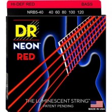 Струни для бас-гітари DR NRB5-40 Hi-Def Neon Red K3 Coated Light Bass Guitar 5 Strings 40/120