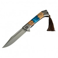 Ніж туристичний Gorillas BBQ 2-2421 22 см Коричнево-синій (KN1044) Ніж туристичний Gorillas BBQ 2-2421 22 см Коричнево-синій (KN1044)