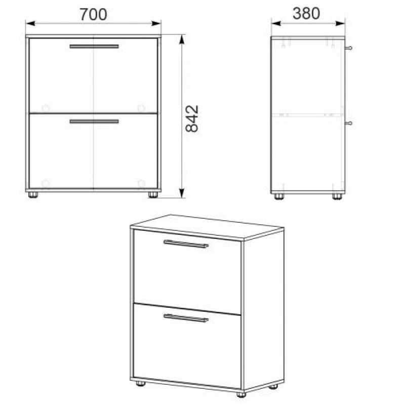 Тумба для взуття Компанит ТО 19 70х38х84,2 см Бук