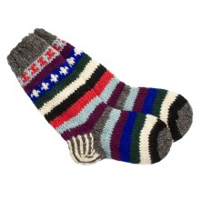 Шкарпетки теплі Тапа Kathmandu вовна яка M Різнокольорові візерунки (27271)