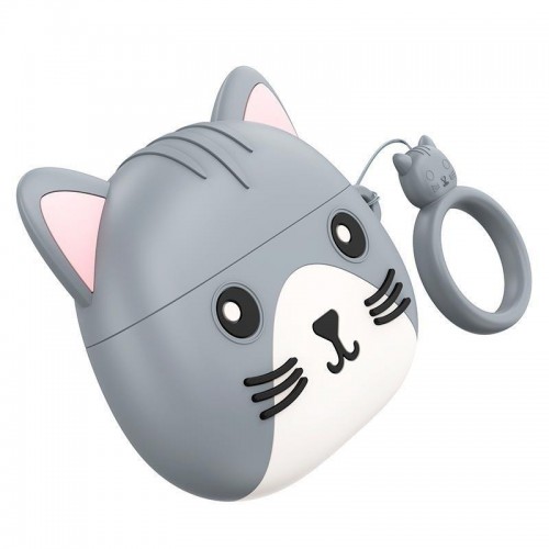 Бездротові дитячі навушники у кейсі HOCO Cat EW46 Bluetooth Grey/White