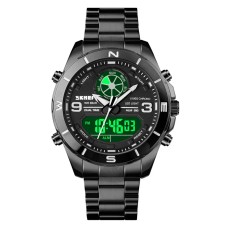 Годинник чоловічий на сталевому браслеті Skmei 1839 Чорний