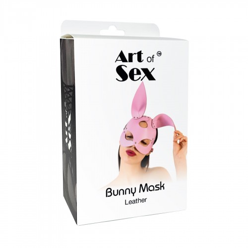 Шкіряна маска Зайчика Art of Sex - Bunny mask, колір Білий в інтернет супермаркеті PbayMarket!