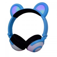 Навушники Linx Bear Ear Headphone з ведмежими вушками LED підсвічування 350 mAh Блакитний (SUN1861) Навушники Linx Bear Ear Headphone з ведмежими вушками LED підсвічування 350 mAh Блакитний (SUN1861)