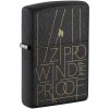 Запальничка бензинова Zippo Black Crackle Windproof 5,6х3,8х1,3 см Чорно-золотистий (46172)