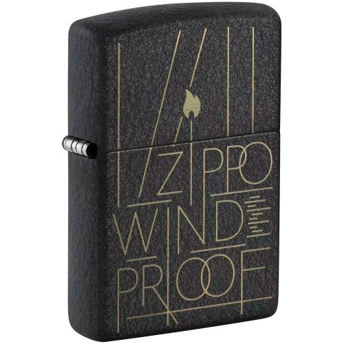 Запальничка бензинова Zippo Black Crackle Windproof 5,6х3,8х1,3 см Чорно-золотистий (46172) Запальничка бензинова Zippo Black Crackle Windproof 5,6х3,8х1,3 см Чорно-золотистий (46172)