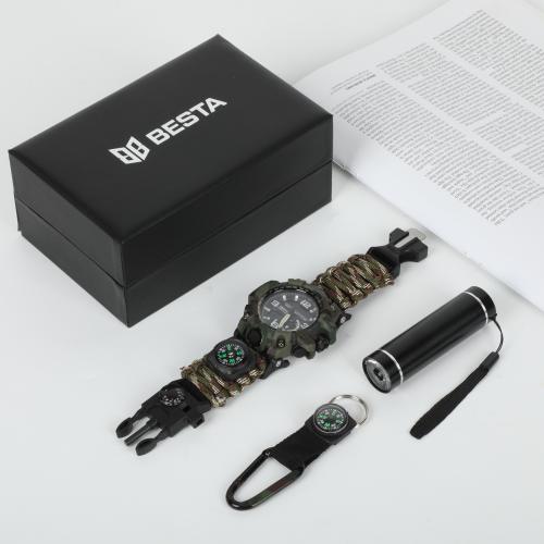 Подарунковий набір BESTA Box Military Light з компасом Темно-зелений (3363) Подарунковий набір BESTA Box Military Light з компасом Темно-зелений (3363)