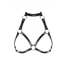 Портупея на груди Obsessive A740 harness black O/S, штучна шкіра