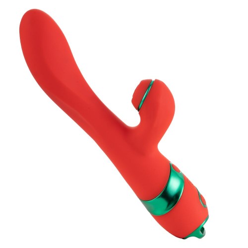 Вібратор-кролик з флогером LOCKINK SEVANDA Whip Vibrating Massage Wand - Red & Green