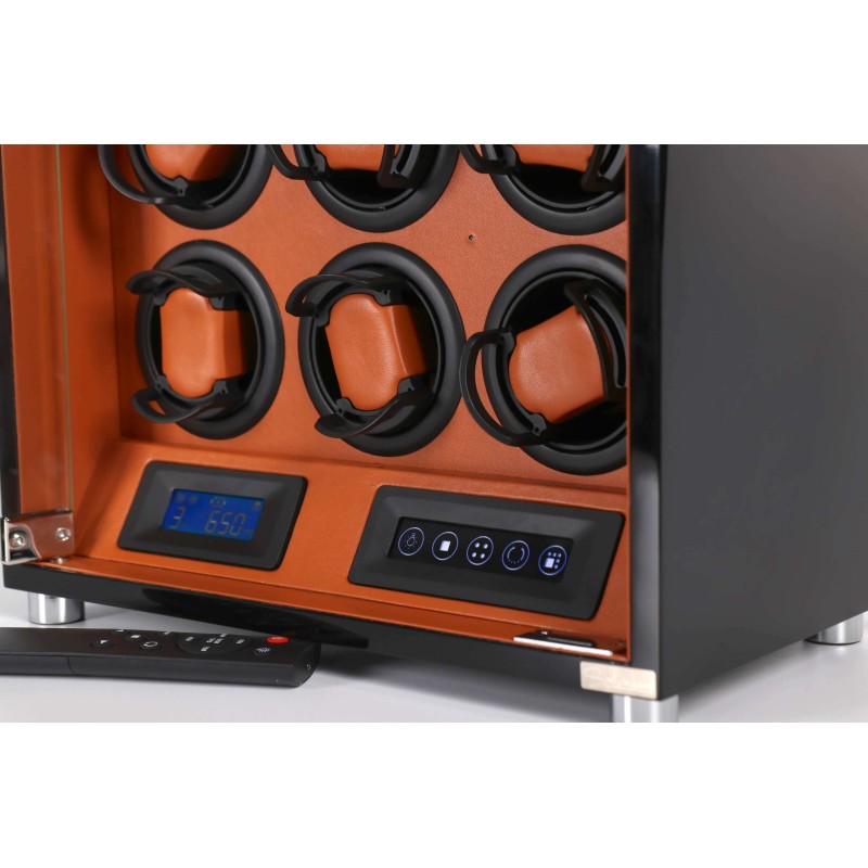 Шкатулка Salvadore для підзаводу 6 годинників 6160/6BBR/D 6x6 Чорний